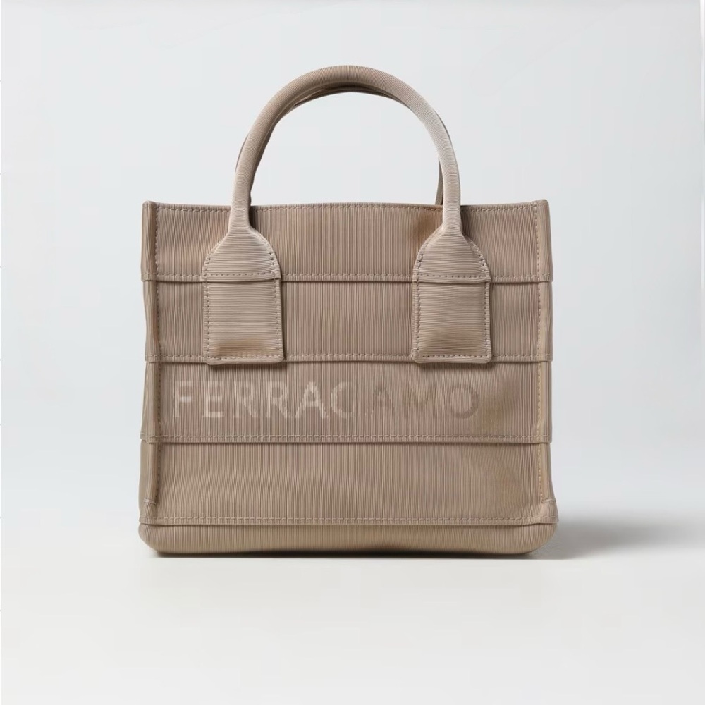 Salvatore Ferragamo Beige Tote Bag